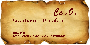 Csaplovics Olivér névjegykártya